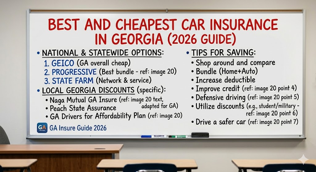 Best and Cheapest Car Insurance in Georgia (2026 Guide)